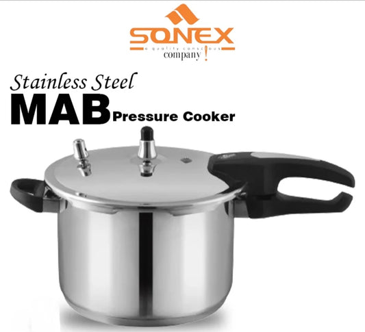 Sonex MAB Stainless Steel Pressure Cooker – Durable & Safe Cooking