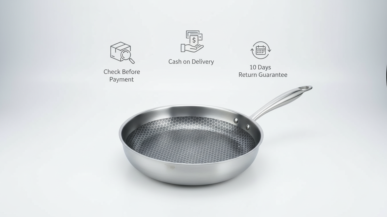 Laser Hexagon Non-Stick Frypan – Double Base | 24cm & 26cm